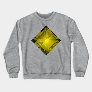 Yellow Square Shape Gemstone Crewneck Sweatshirt